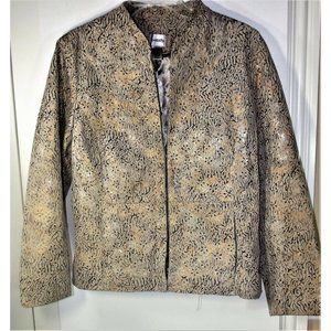 NEW CHICO'S GOLD/SILVER METALLIC DRESS LEATHER SZ2